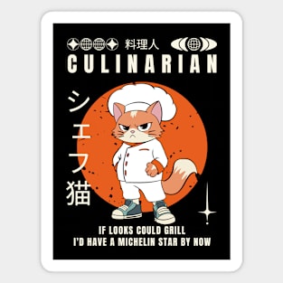 Grillin' Chef Cat Magnet